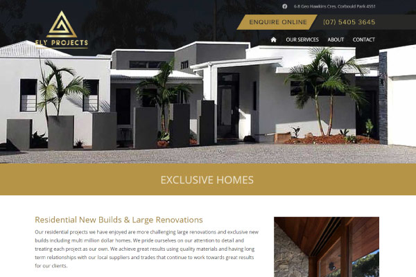 home builders sunshine coast website design