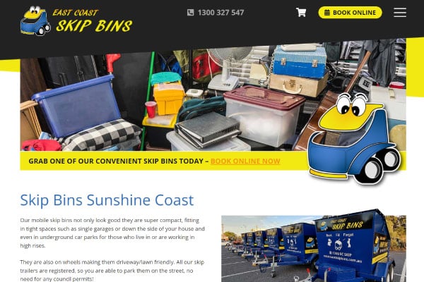 web design skip bins sunshine coast