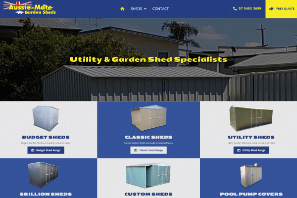 sunshine coast garden shed website