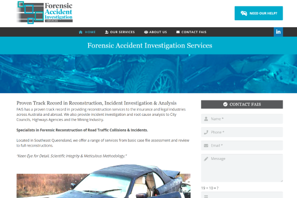 web design accident investigation