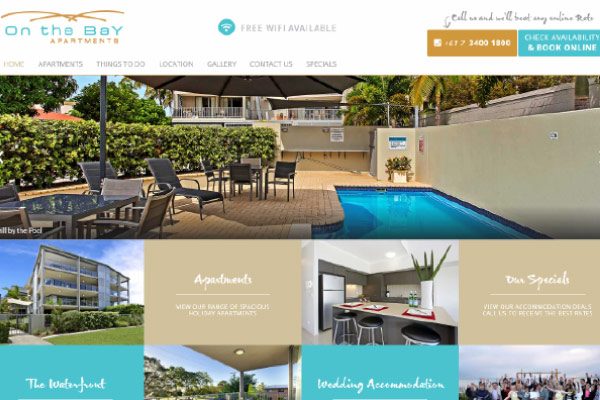 web design apartments bribie island